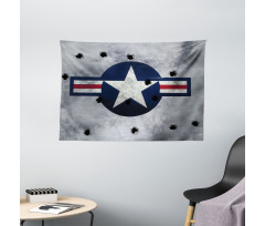 Star on Round Circle Wide Tapestry