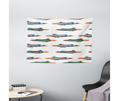 Jets Aviation Design Wide Tapestry