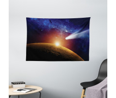 Dark Solar Scenery Wide Tapestry