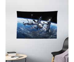 Cosmonaut Adventure Wide Tapestry