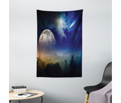 Clouds Full Moon Tapestry