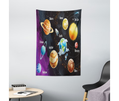 Solar System Planet Tapestry