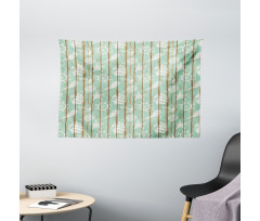 Mint Seashell Sailing Wide Tapestry