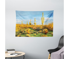 Sonoran Desert Blooms Wide Tapestry