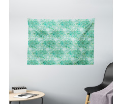Floral Pattern with Beryl Wide Tapestry