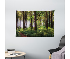 Bushes and Thick Trunks Wide Tapestry