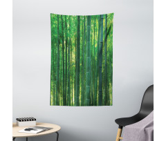 Green Wild Exotic Bamboo Tapestry