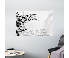 Bamboo Plant Leaves Wide Tapestry