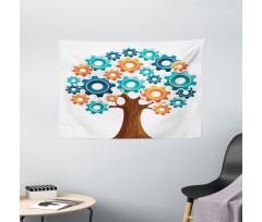Innovation Gears Tree Wide Tapestry