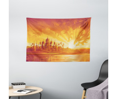 Orange City Sky Palace Wide Tapestry