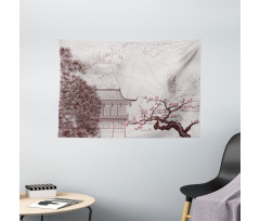 Sakura Trees and Mountain Wide Tapestry