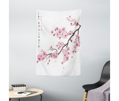 Japanese Cherry Branch Tapestry
