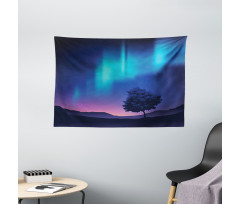 Aurora Borealis Tree Wide Tapestry