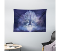 Mythical Dreamy Creature Wide Tapestry