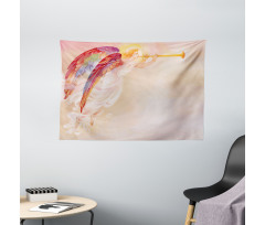 Flask Wings Theme Wide Tapestry