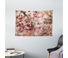 Cherry Blossoms Floral Wide Tapestry