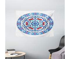 European Floral Tulips Wide Tapestry