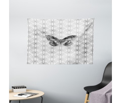 Geometric Butterfly Wide Tapestry