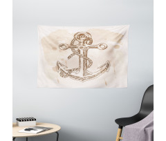 Navy Rope Summer Holiday Wide Tapestry