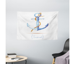 Classic Sail Rope Emblem Wide Tapestry