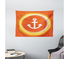 Anchor Image in Circle Wide Tapestry