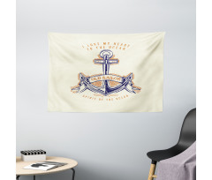 Vintage Style Anchor Sign Wide Tapestry