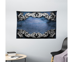 Gothic Iron Ornament Wide Tapestry