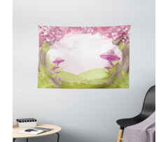 Fairytale Land Blooms Wide Tapestry