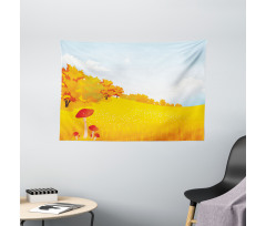 Fall Landscape Meadow Wide Tapestry