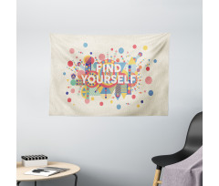 Typographical Poster Wide Tapestry