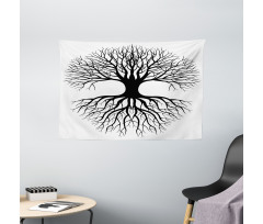 Roots Branch Leafless Wide Tapestry