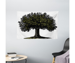 Digital Fruit Tree Wide Tapestry