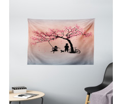 Springtime Blossom Wide Tapestry