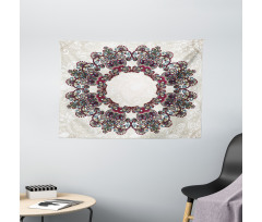 Aztec Mandala Wide Tapestry