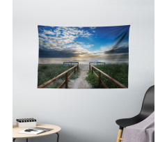 Pathway to Sea Swimming Wide Tapestry
