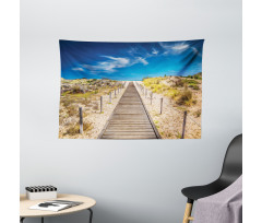 Idyllic Tranquil Shore Wide Tapestry