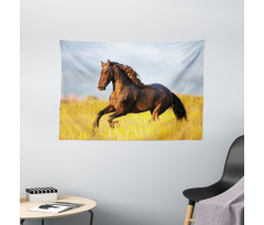 Meadow Mystery Horse Wide Tapestry