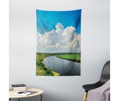 Clouds River Meadows Tapestry