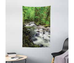 Riverbed Rocks Trees Tapestry