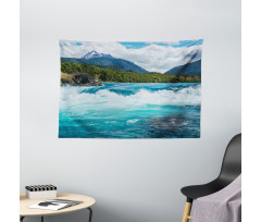 River Cloudy Mountain Wide Tapestry