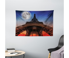 Minimal French Flag Wide Tapestry