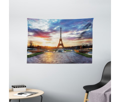 Sunrise Scenery Wide Tapestry