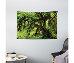 Moss Jungle Wildlife Wide Tapestry