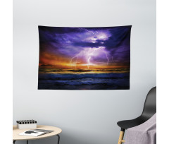 Epic Thunder Atmosphere Wide Tapestry