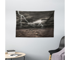 Bolts Across the Sandy Beach Wide Tapestry