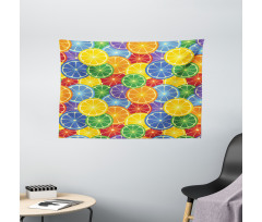 Tropic Orange Fruit Wide Tapestry