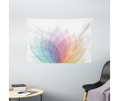 Delicate Leaves Art Wide Tapestry