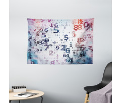 Digital Code Numbers Wide Tapestry