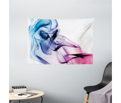 Colorful Smoke Flow Wide Tapestry