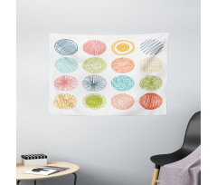 Childish Joyful Abstract Wide Tapestry